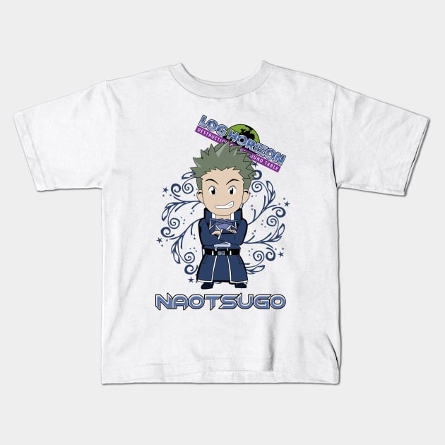 Log Horizon Chibi Cute Naotsugu Kids T-Shirt by oneskyoneland